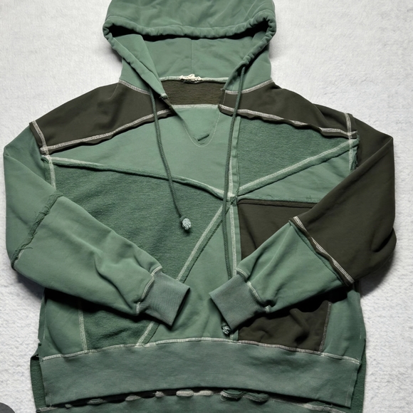 Oli & Hali Green Patchwork Hoodie - Picture 5 of 5